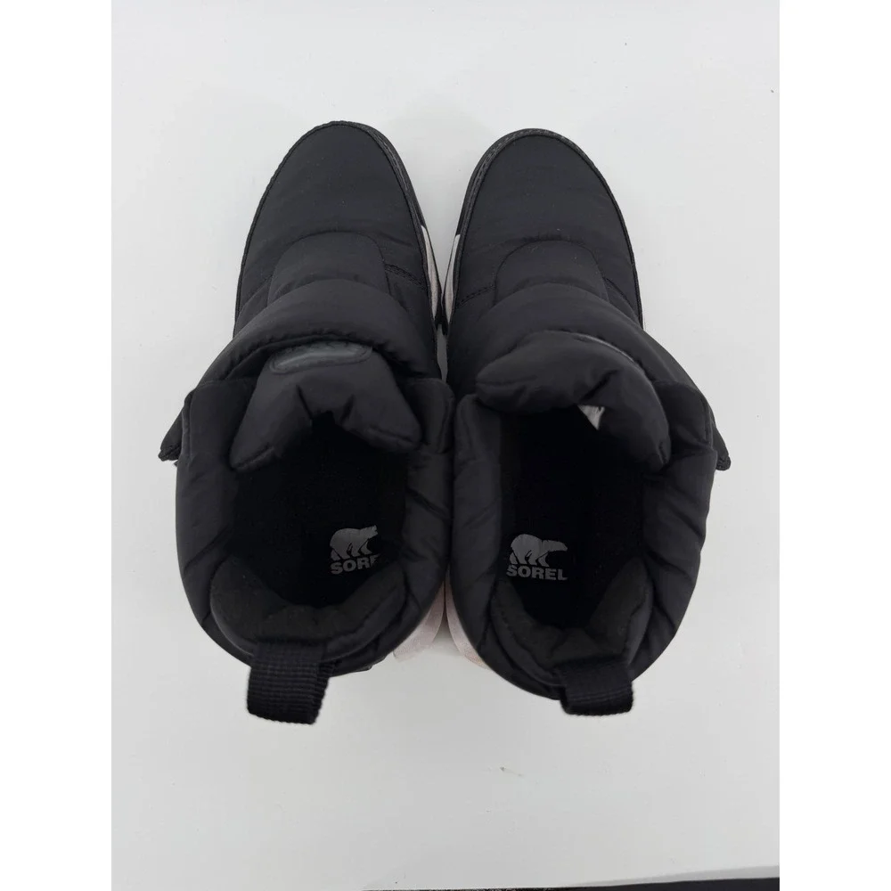 Sorel Kinetic Impact‎ NXT Puffy Boot Black White Women 9 Sneaker Boot